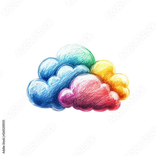 abstract cloud hand drawn illustration