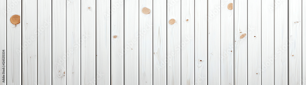 Obraz premium White wooden background with smooth texture and natural knots, perfect for various design projects. This clean and bright surface adds fresh touch to any setting