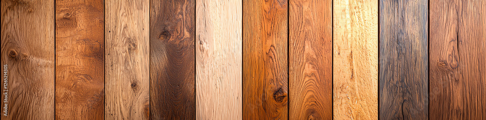 Wooden planks in various shades create warm, rustic background. textures and colors evoke natural, earthy feel, perfect for design projects Wooden planks in various shades create warm, rustic background. textures and colors evoke natural, earthy feel, perfect for design projects