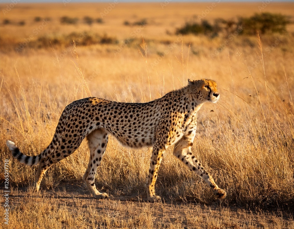 cheetah walking at serengeti national park cheetah walking at serengeti national park