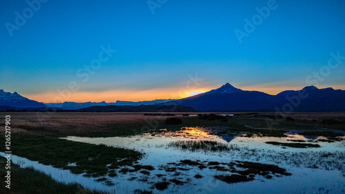Argentina's Bainai National Park - Park and glacier landscape photo