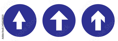 Up Arrow web element set vector. Collection of flat cursor arrows icon in round style. eps 10