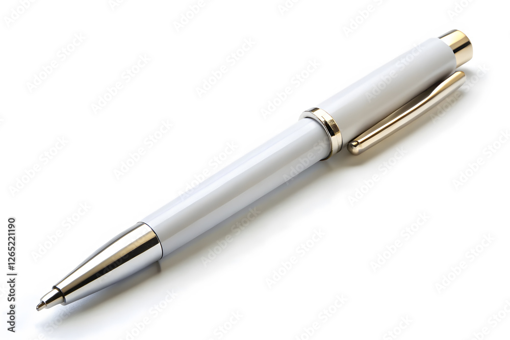 white pen mock up isolated on white background white pen mock up isolated on white background