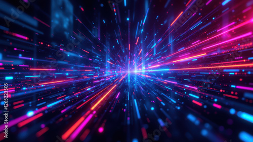 Wallpaper Mural Dynamic abstract background with vibrant colors and patterns, resembling digital networks or ci/cd pipelines. Torontodigital.ca