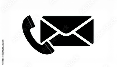 Free Download Phone, email contact icon. Mail, telephone adress, message symbol for website button. Black solid pictogram design style icon set. perfect any project. - GFXLoad