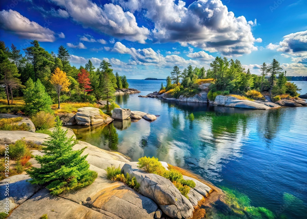 Fototapeta premium Stunning Beausoleil Island, Georgian Bay, Ontario, Canada - Scenic Landscape