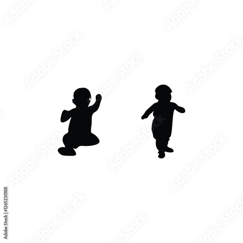 Childen silhouette