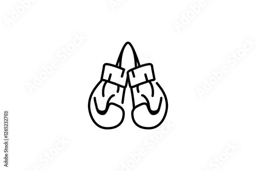 Boxing glove line icon. linear style sign for mobile concept and web design. Boxing sport outline vector icon. Symbol, logo illustration. Pixel perfect vector graphics