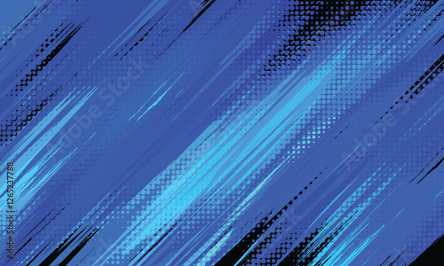 blue color pattern gradient grunge texture background. Dots pop art comics sport style vector illustration Abstract background dark blue with modern corporate concept