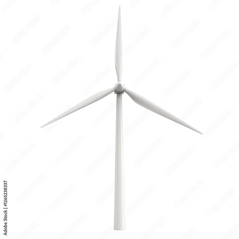 Modern wind turbine generating renewable energy.