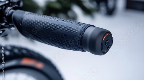 Detailed view showcasing an innovative mountain bike handlebar grip design photo