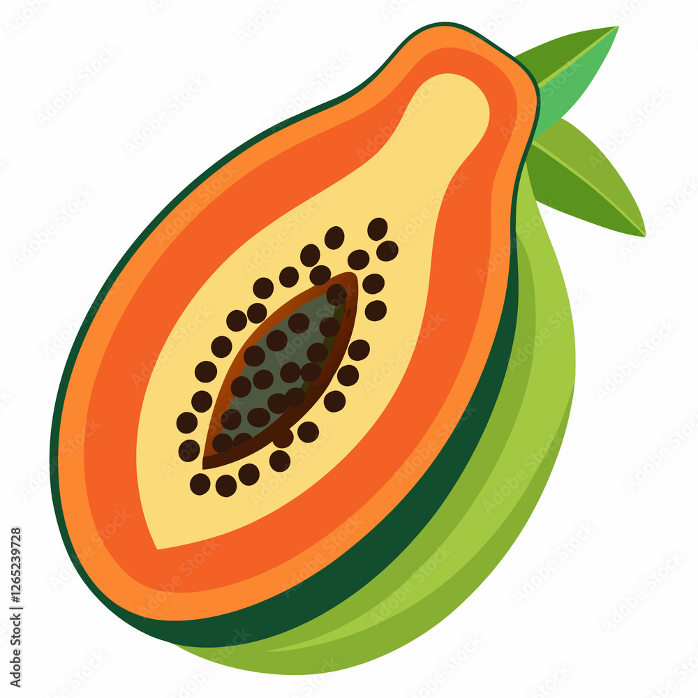 tropical papaya with black pits tropical papaya with black pits