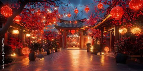 chinese new year decoration, ai generated.