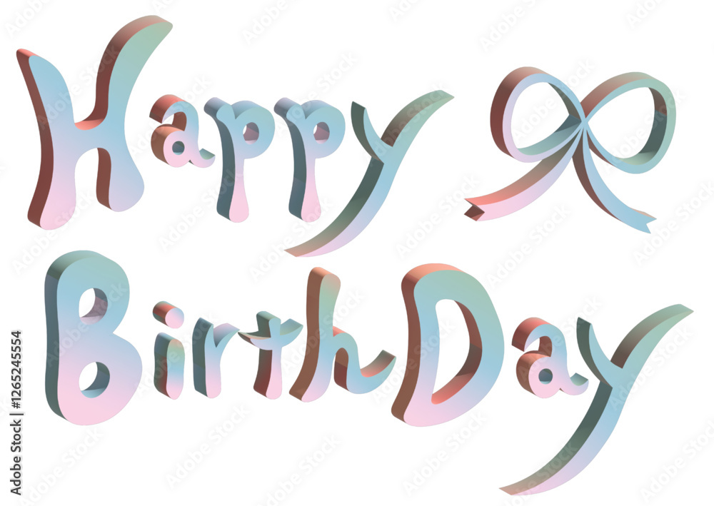 Clip art image of happy birthday icon with beautiful watercolor pattern. Clip art image of happy birthday icon with beautiful watercolor pattern.