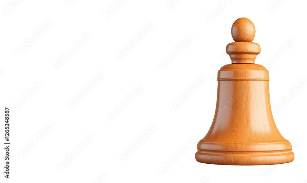 Wooden chess piece on a minimalist background. Wooden chess piece on a minimalist background.