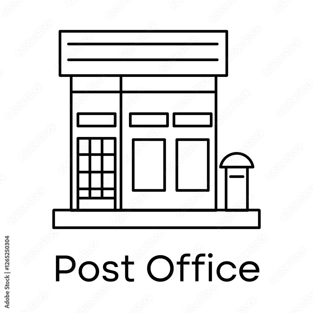 Post Office – Mail Center Representing Communication and Postal Services Post Office – Mail Center Representing Communication and Postal Services