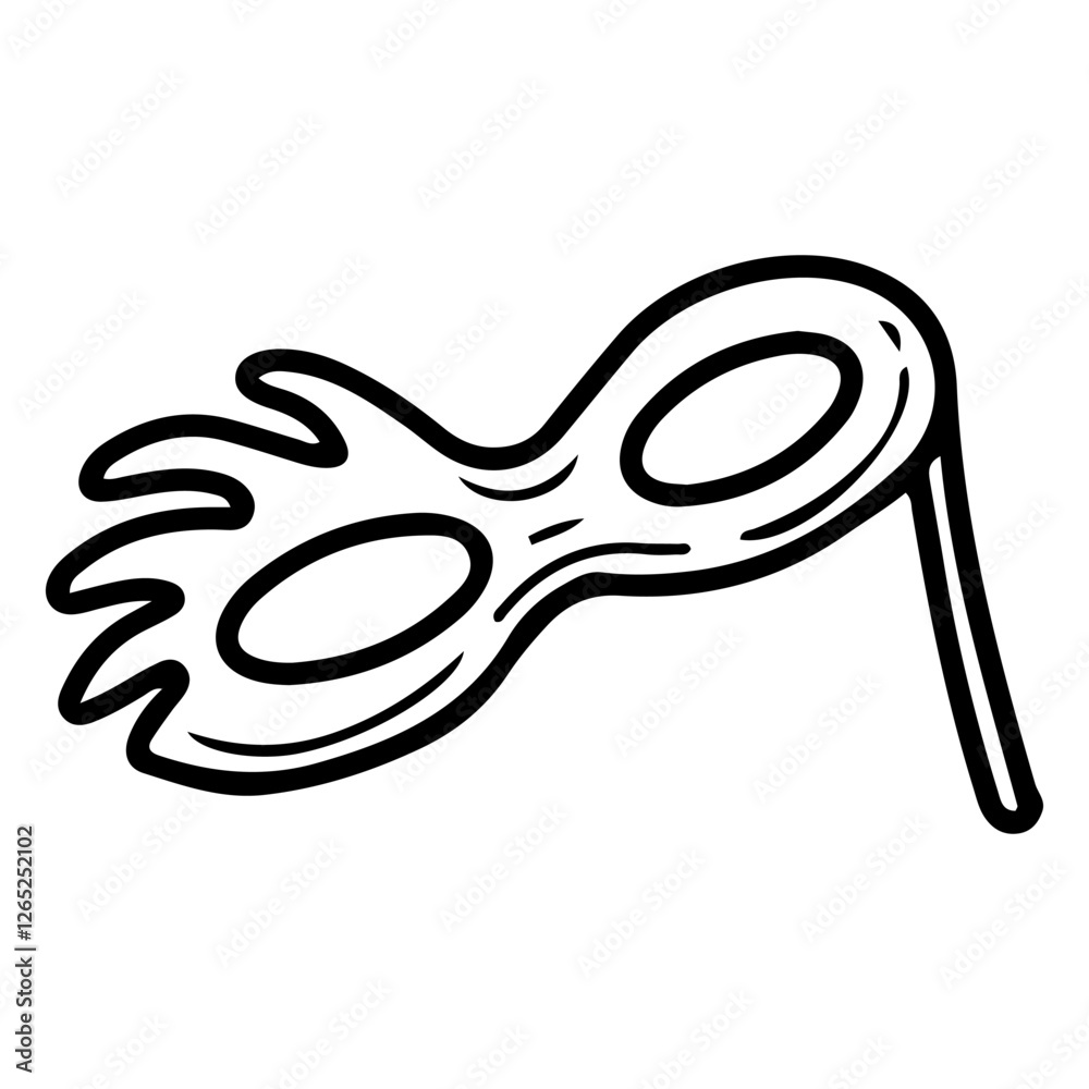 Carnival mask. Hand drawn doodle. Fun party. Object for event celebration. Festive decoration. Vector line art illustration. Carnival mask. Hand drawn doodle. Fun party. Object for event celebration. Festive decoration. Vector line art illustration.