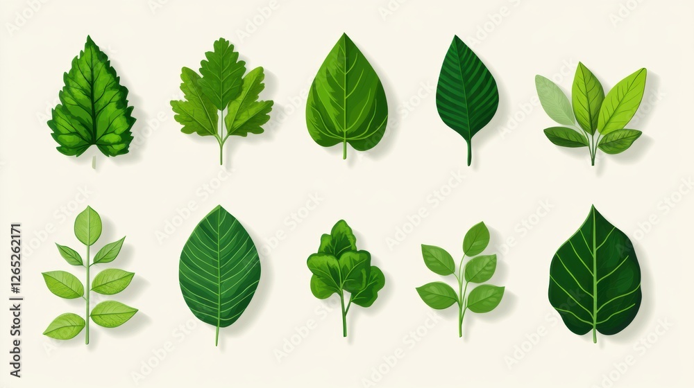 A Comprehensive Set of Green Leaf Icons for Every Design Need A Comprehensive Set of Green Leaf Icons for Every Design Need
