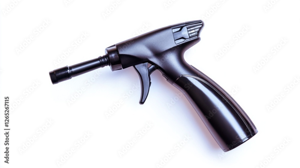Black spray gun isolated on white background for industrial use Black spray gun isolated on white background for industrial use