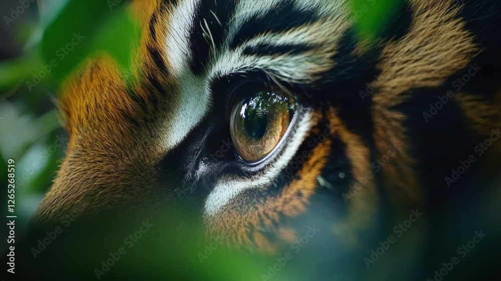A Glimpse into the Jungle Through a Tiger's Eye