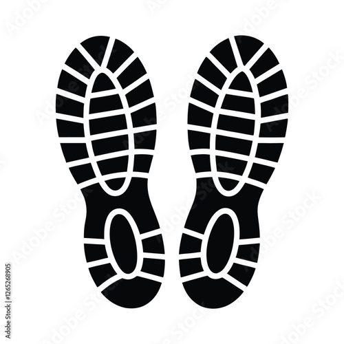 vector illustration of a foot prints