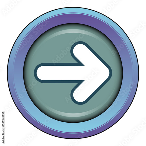 Sticker or sign showing the direction to take