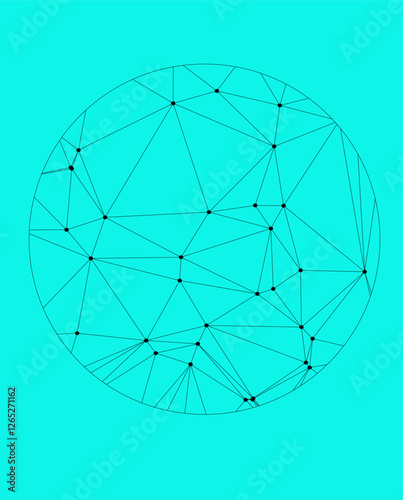 Abstract connection web lines 3D rendering network technology background
