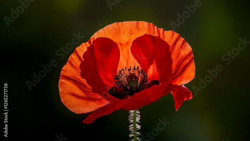 Mohnblume - Mohnblüte - Papaver rhoeas - große seelische Kraft - Gedenken an die gefallenen Soldaten - Remembrance Poppy - Erinnern, Wünschen und Frieden (Hannah) photo