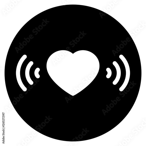 dating app glyph icon