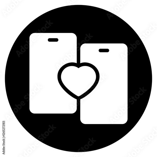 dating app glyph icon