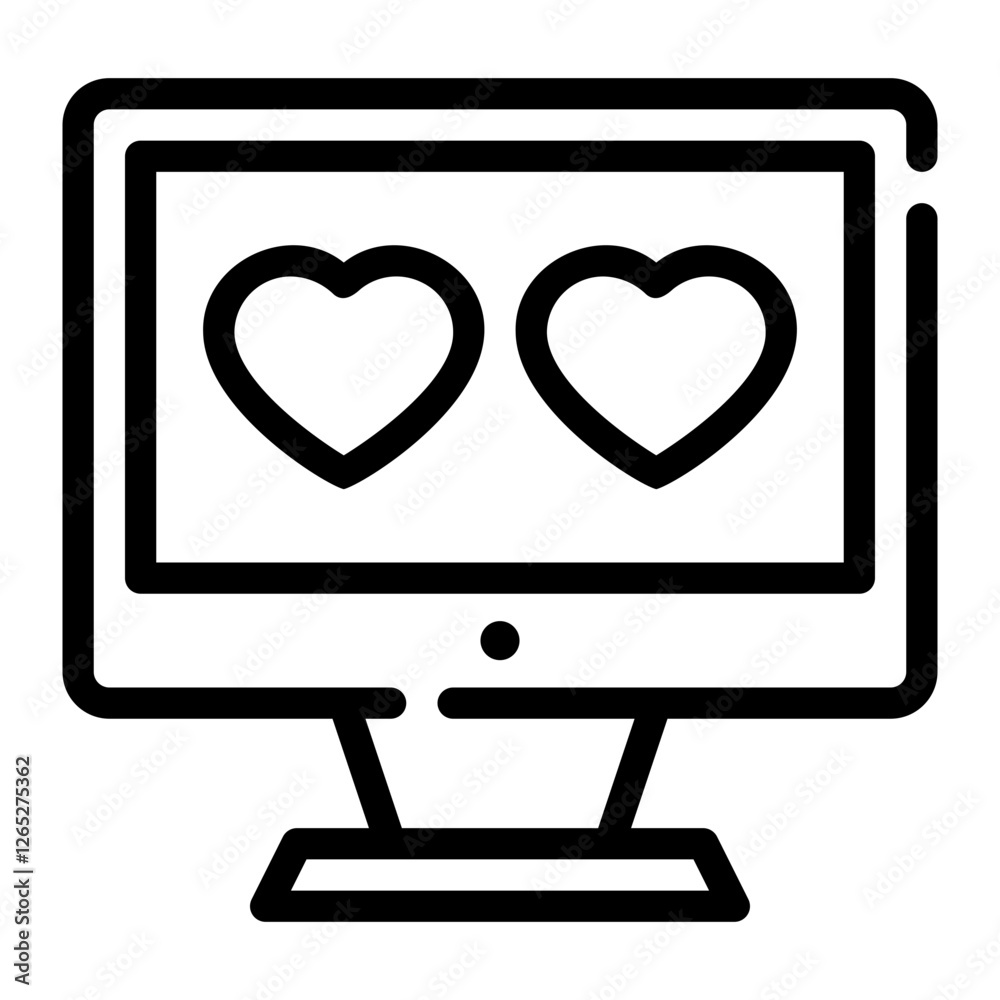 computer line icon computer line icon