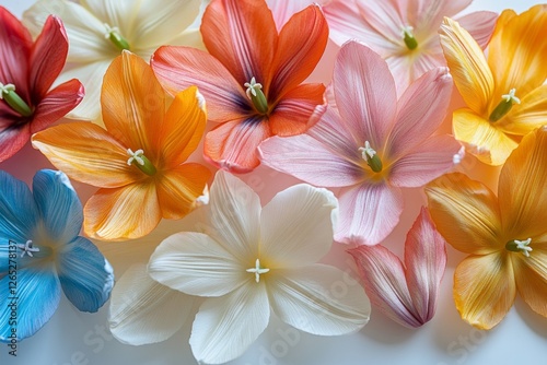 Wallpaper Mural Bright pastel flowers in full bloom with soft petals Torontodigital.ca