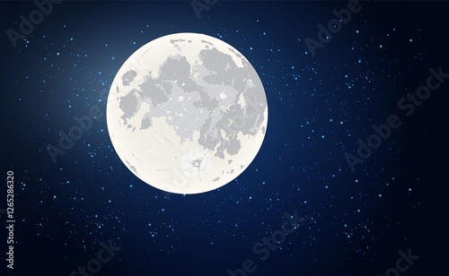 full moon in the night sky