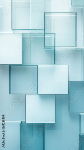 Wallpaper Mural Modern art blue squares closeup with copy space Torontodigital.ca
