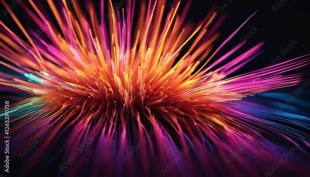 Colorful optical fibers. Close up. Colorful optical fibers. Close up.