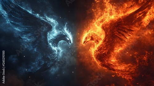 light vs darkness wallpaper, angel vs demon contrast, spiritual war background, fantasy match competition backdrop
