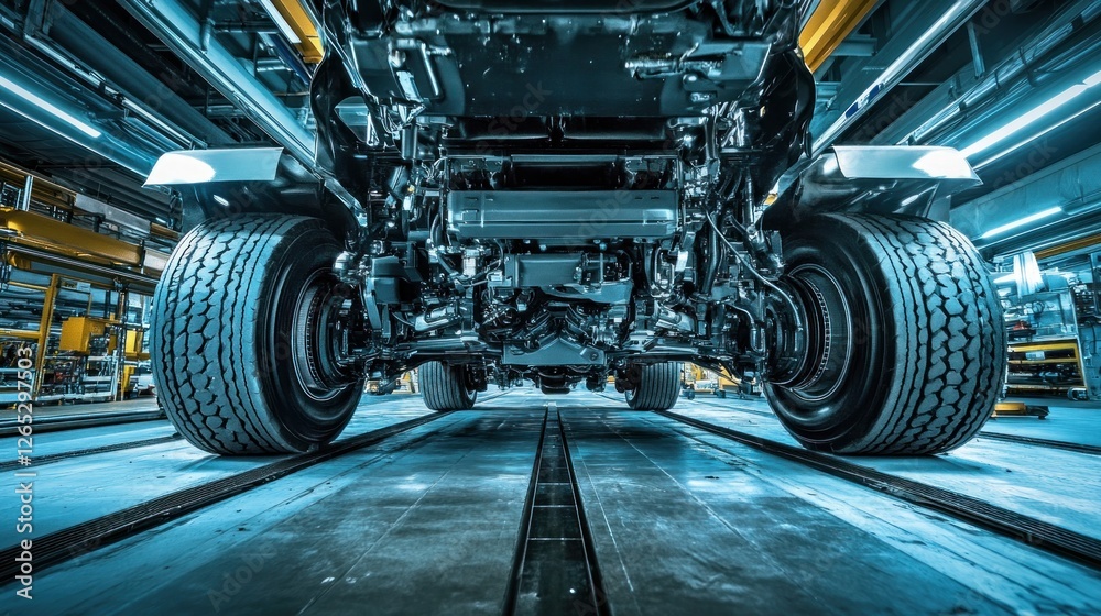 Fototapeta premium Truck Chassis Factory Assembly