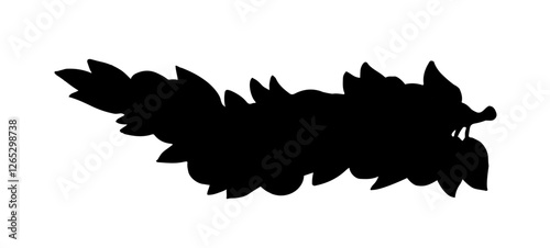 Vector drawing. Olive branch with fruits