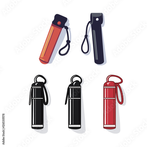 Vector silhouette of a whistle, designed with clean and precise lines, ideal for sports, safety, and emergency themes, highlighting the iconic shape and simplicity of this essential tool 