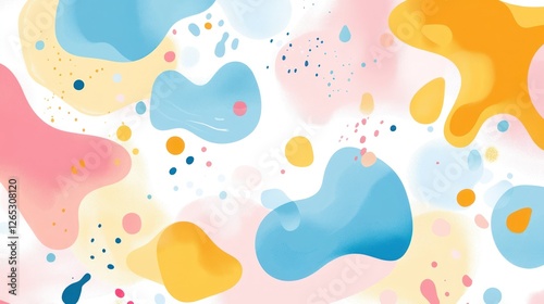 Pastel fluid shapes, design, background, abstract art