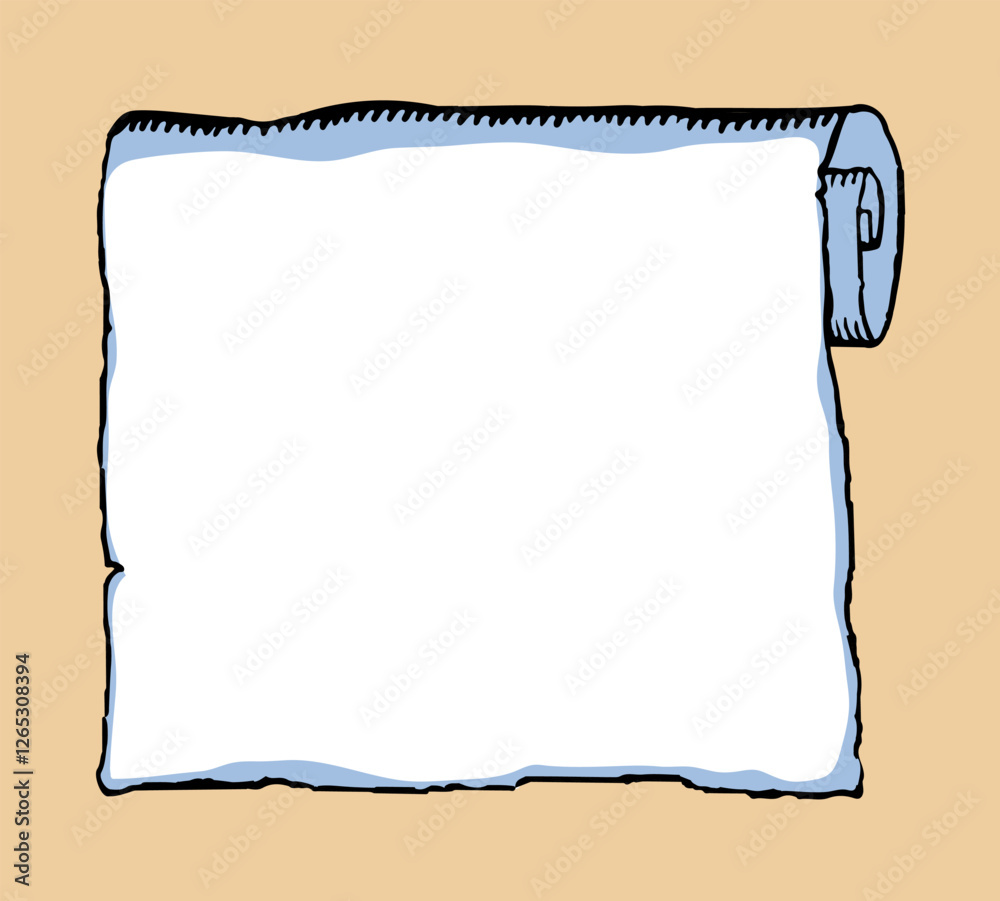 Obraz premium Old paper scroll. Vector drawing icon