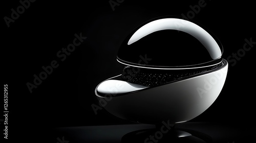 Sleek Modern Egg Shaped Design Object photo