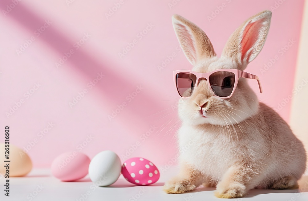 Fototapeta premium Adorable Bunny in Glasses