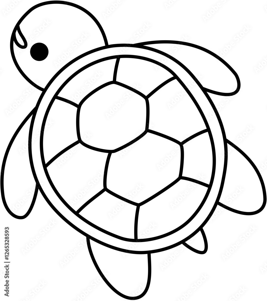 Obraz premium Turtle Outline Coloring image