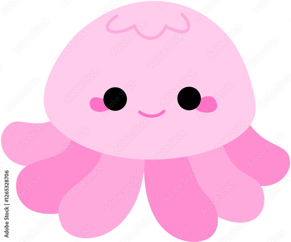 Obraz premium Jellyfish Cute illustration