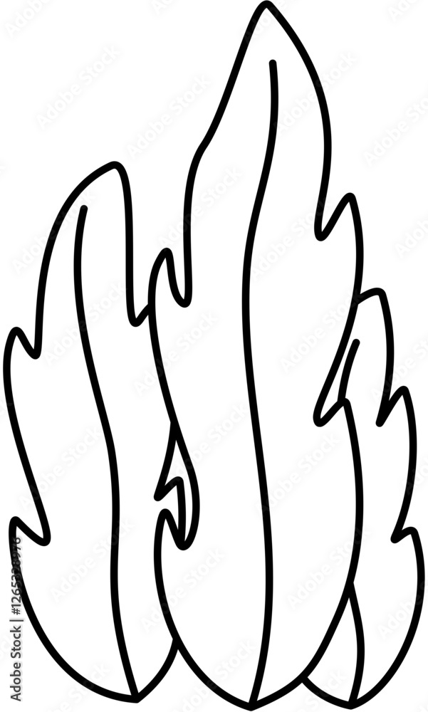 Obraz premium Seaweed Outline Coloring image