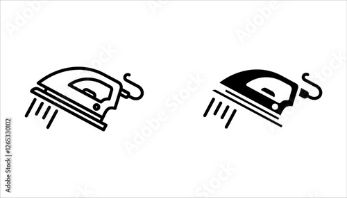 Iron icon set. Vector illustration for web design. Isolated on a white background.