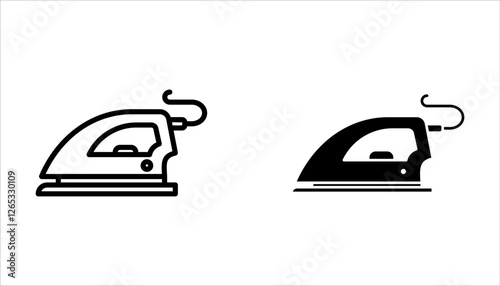 Iron icon set. Vector illustration for web design. Isolated on a white background.