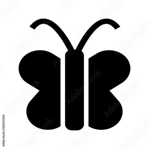 3D butterfly icon with realistic shading and depth, perfect for nature-themed digital projects.