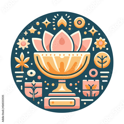 Lotus Trophy on a transparent background